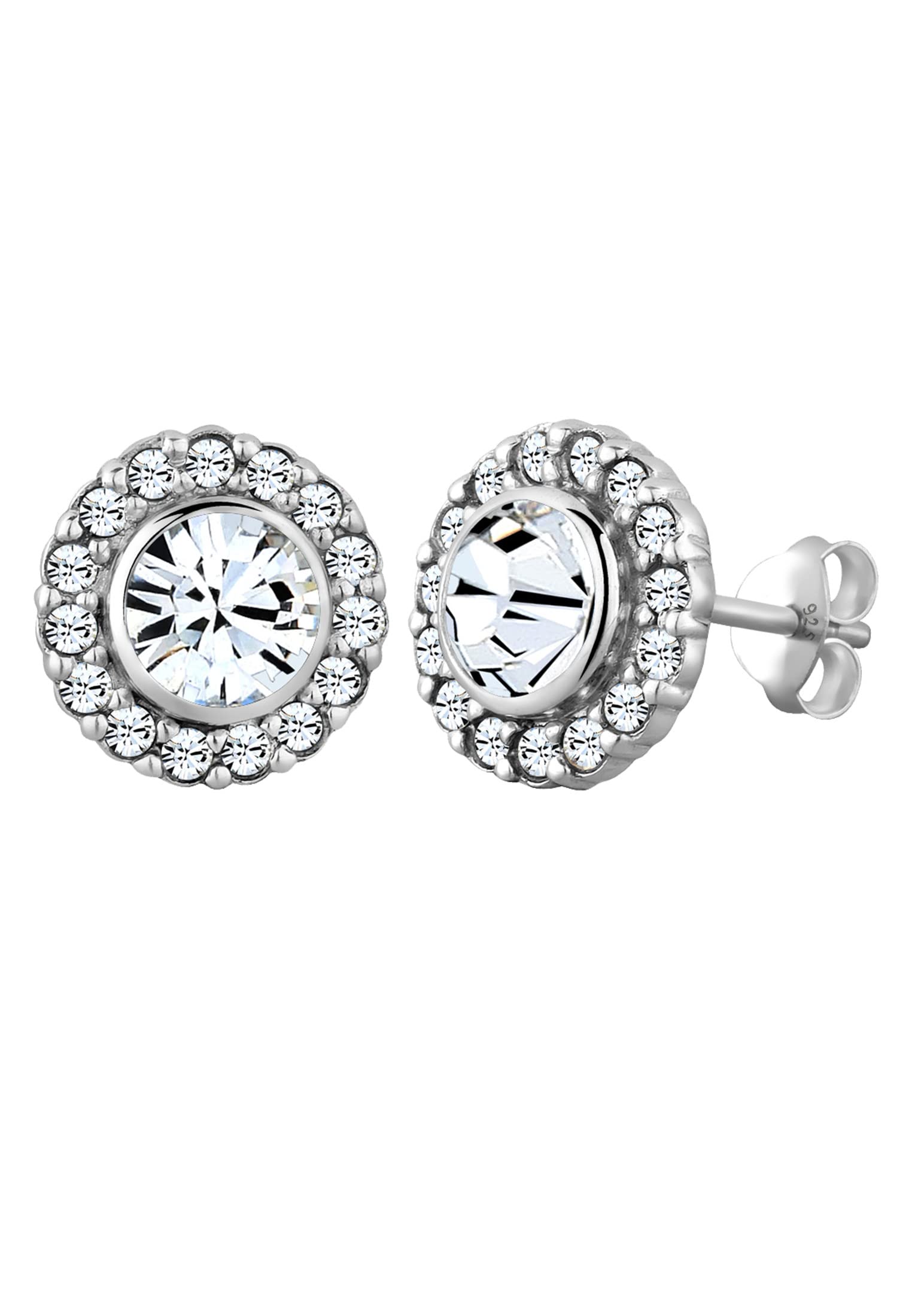 Elli Earrings Elegant Sparkling Crystals 925 Silver