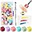 Fcozpjk 100Pcs Soft Nail Sponges for Ombre Mini Nail Art Sponges With Grabbing Pen Colorful Aura Nail Sponge Set Brush for Gel Nails Gradient Sponge With Disposable Gel Polish Palette Paper