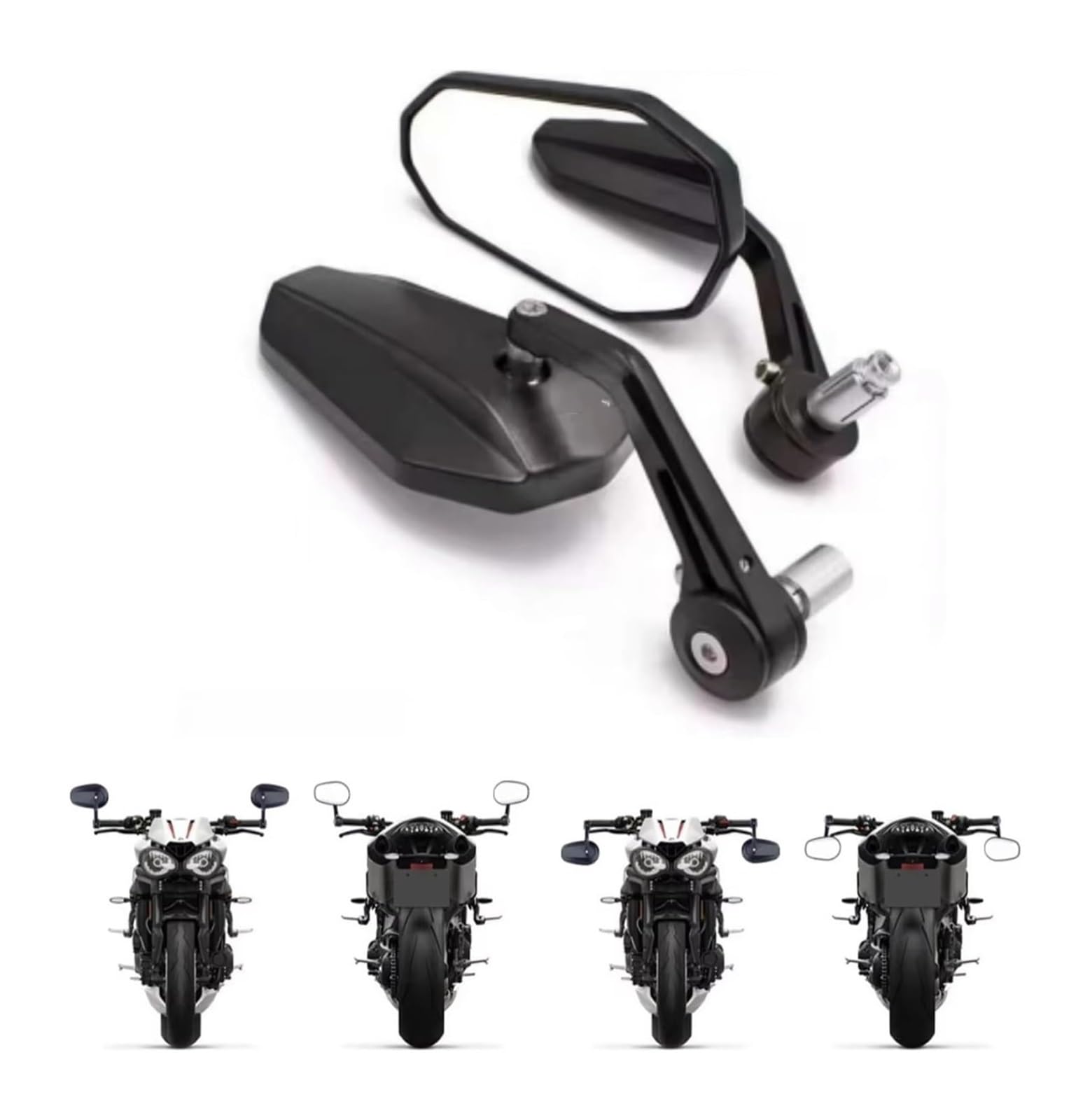 Specchietto Retrovisore Moto Per Kawa&saki Per Moped Scooter 7/8 1 Moto Specchietto Laterale Manubrio