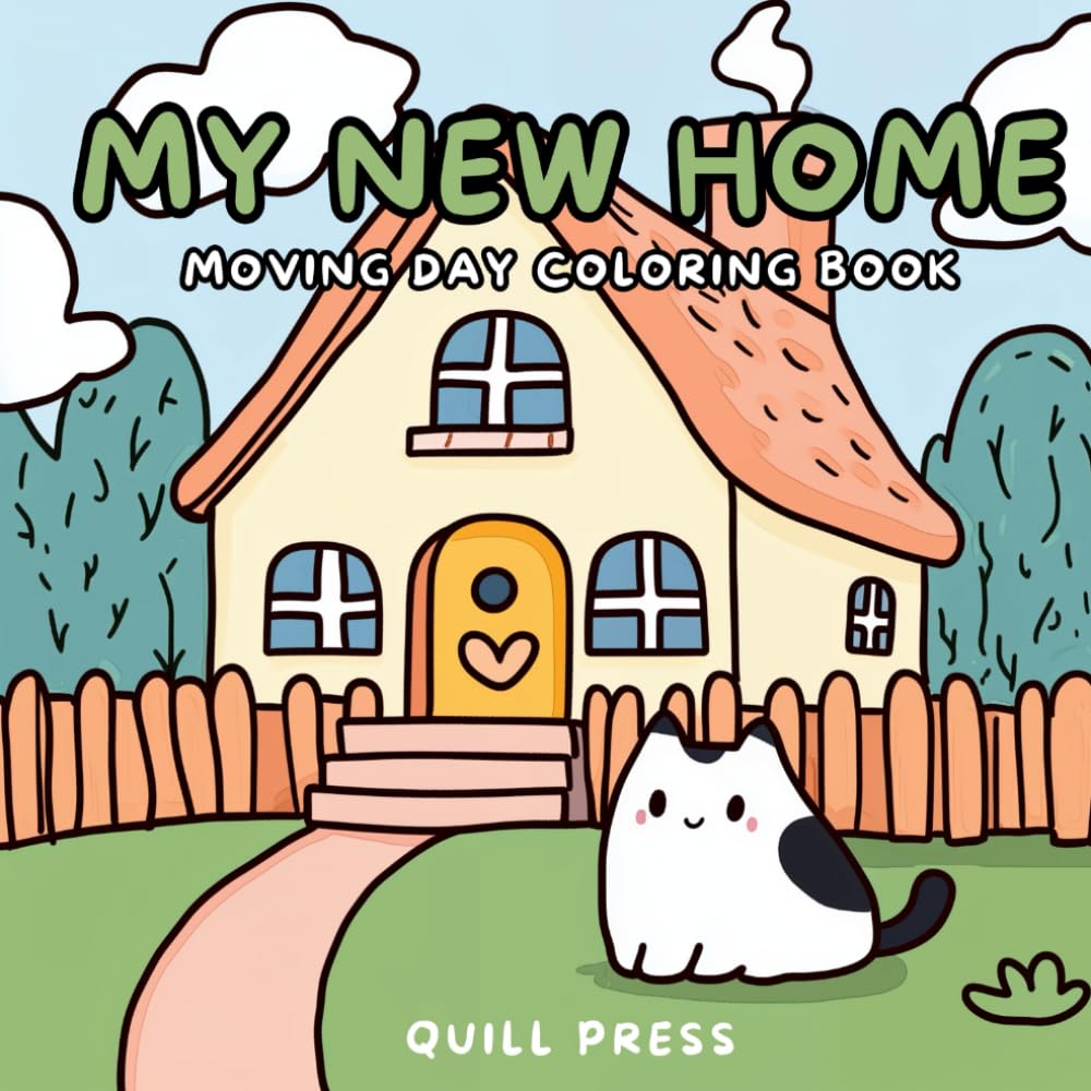 My New Home: Real Estate Coloring Book House Moving Realtor New Home