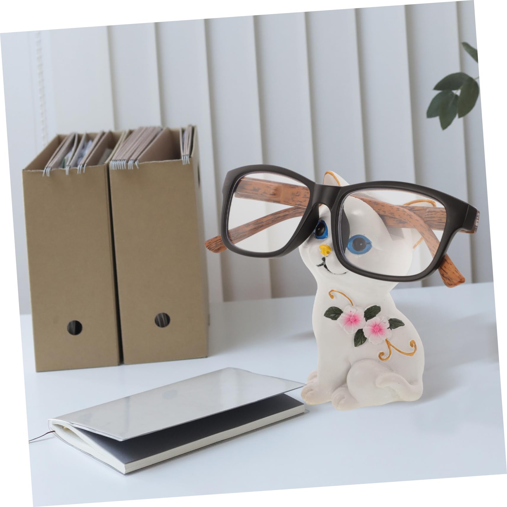 5pezzi Portaocchiali Forma Di Gatto Espositore Per Occhiali Creativo e Decorativo Per Casa e Ufficio Supporto Sicuro e Stabile Per Proteggere Le Tue Lenti