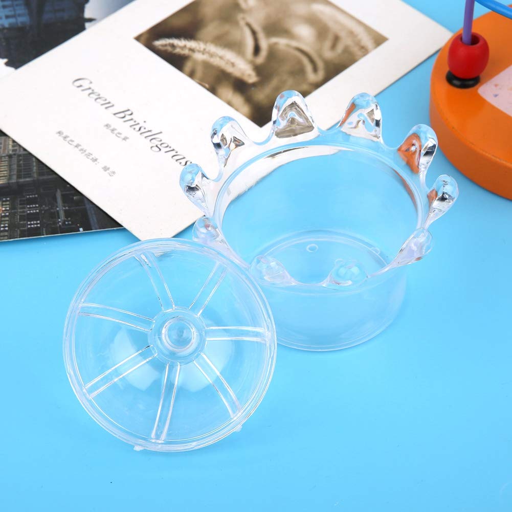 Lot De 12 Bocaux à Bonbons En Forme De Couronne - Plastique Transparent Empilable - Pour Mariage, Anniversaire, Décoration De Table