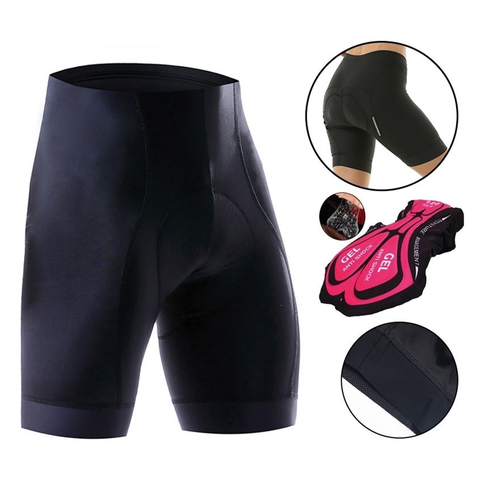 Culotte Ciclismo Hombre Pantalones Cortos de Ciclismo for Mujer, Pantalones Acolchados con Gel 5D for Bicicleta montaña, superelásticos a Prueba Golpes for y Carretera