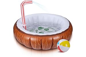 AsterOutdoor Inflatable Coconut Pool, Kiddie Pool for Kids and Adults Backyard Outdoor Pool