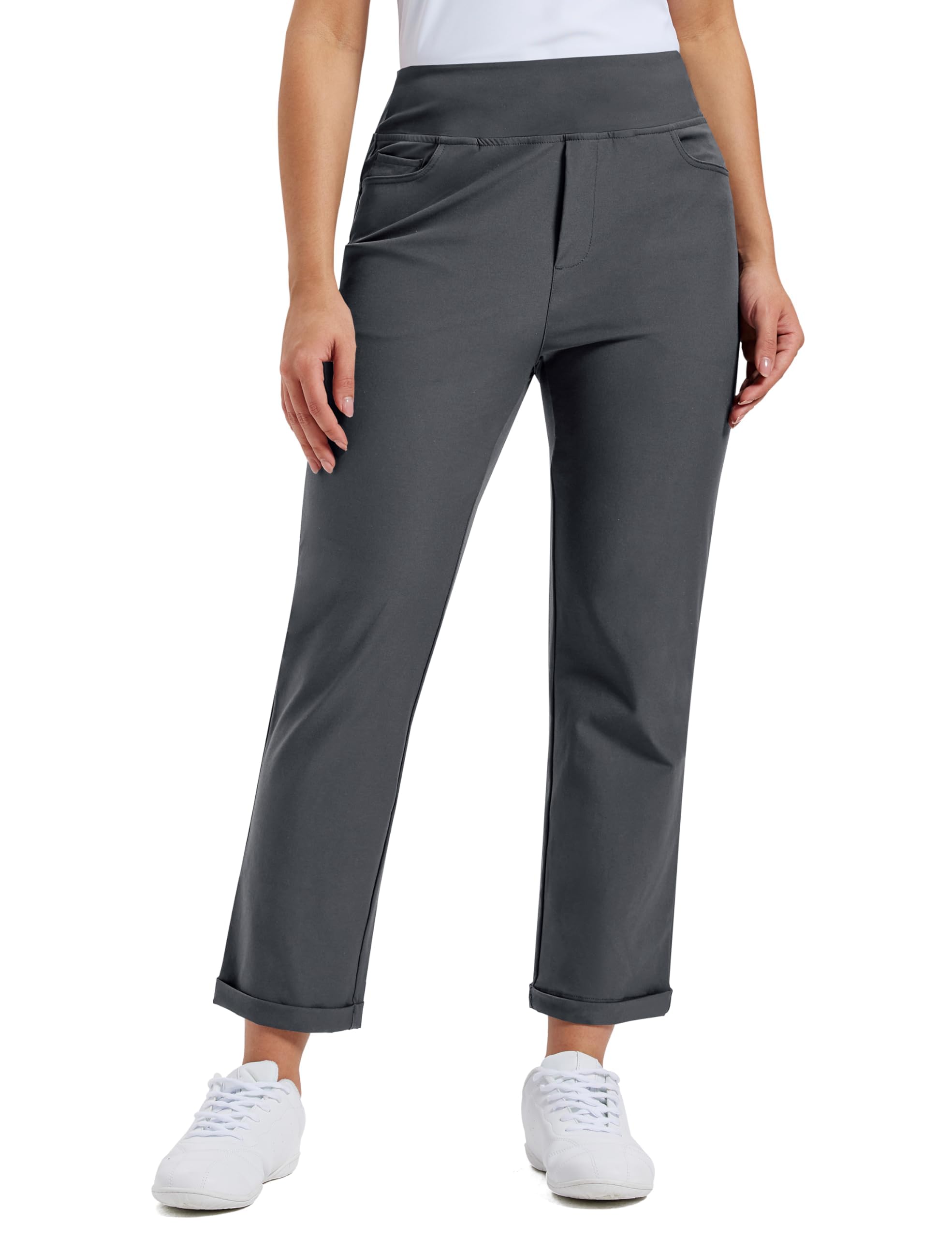 MoFiz Damen Golfhosen Lange Business Hose Elegante Stretch Golf Hose Wasserdicht Sonnenschutz Atmungsaktive Yoga Hose für Büro Arbeit Sport