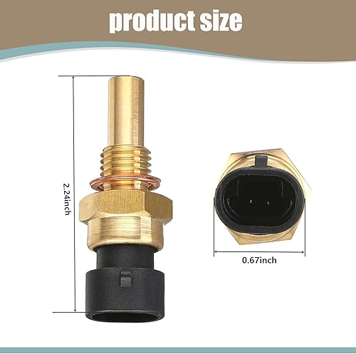 Miniatura 2 de Pack-1 Sensor de temperatura ECT para automóvil, reemplazo de sensor de temperatura de motor de metal resistente al agua, OEM #15404280 12191170