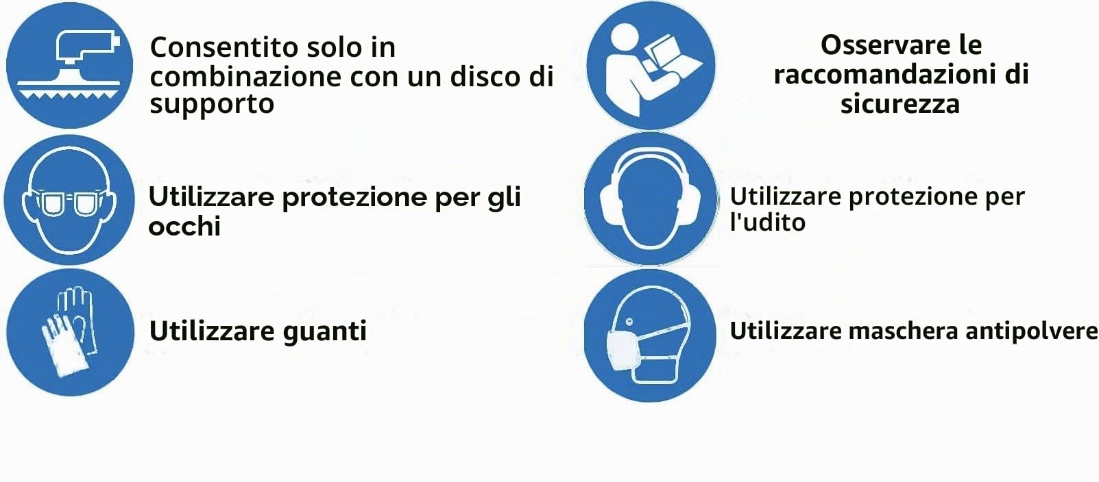 GOODWAY Dischi abrasivi in tessuto, 50 pezzi, Ø 115 mm, 8 fori, grana 60, fogli abrasivi per levigatrice orbitale, carta vetrata per legno, metallo e vernice, cuscinetti abrasivi con chiusura in