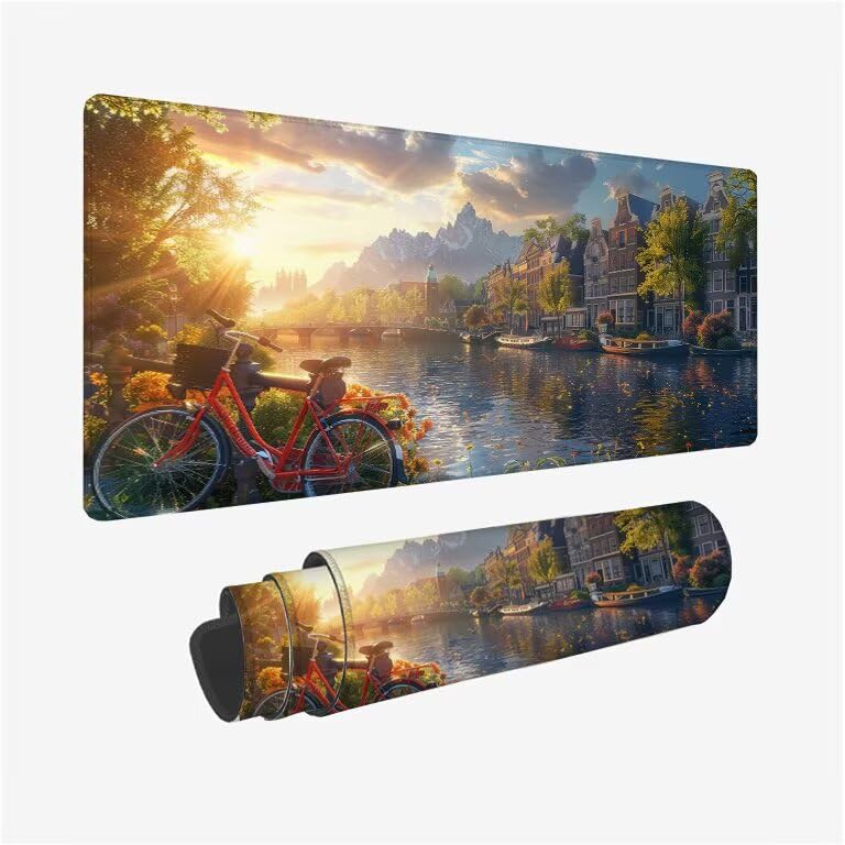 Grand tapis de souris bureau coucher de soleil déco Y2-957 sous-main étanche 1600x800mm