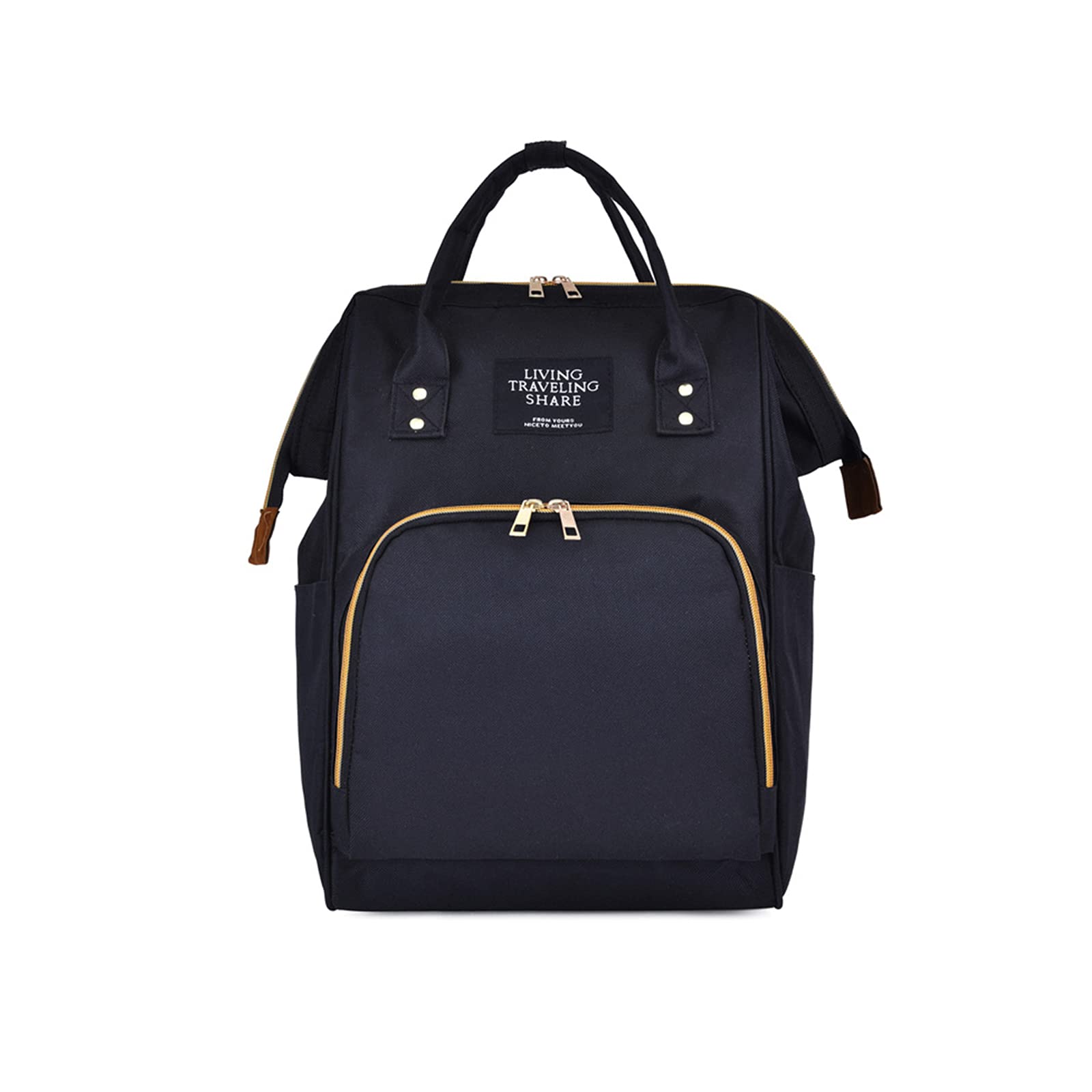 Torby do przewijania dla dzieci, przenośny wielofunkcyjny plecak na pieluchy 2 w 1 z 3 izolowanymi kieszeniami i oddzielaniem na sucho mokro, wodoodporny plecak na pieluchy o dużej pojemności na podróż dla taty mamy, Czarny, L