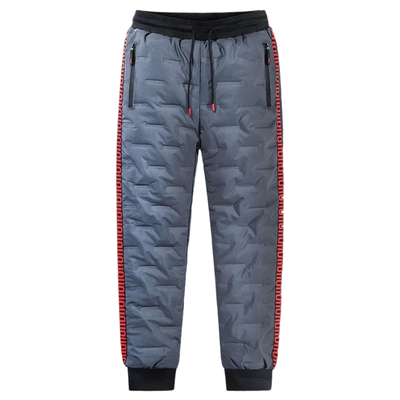 Pantaloni da jogging da uomo, caldi, da neve, imbottiti, in pile, da trekking, da sci, per il tempo libero, da allenamento