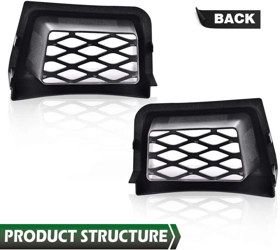 GRAND ORANGE Front Bumper Caliper Air Duct Compatible with Chevy Silverado 1500 SS-Style 2003 2004 2005 2006 2007 Left and Right Gray Air Duct Cover