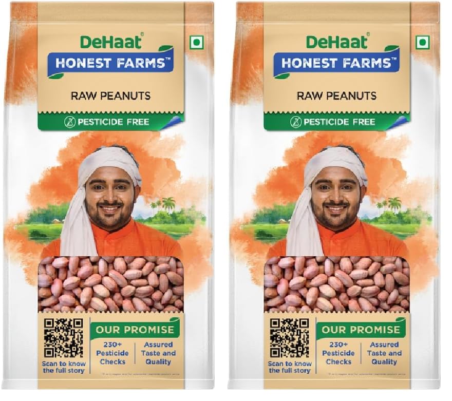 Image of DeHaat Honest Farms Pesticide Free Raw Peanuts 1000 gram (Pack of 2)