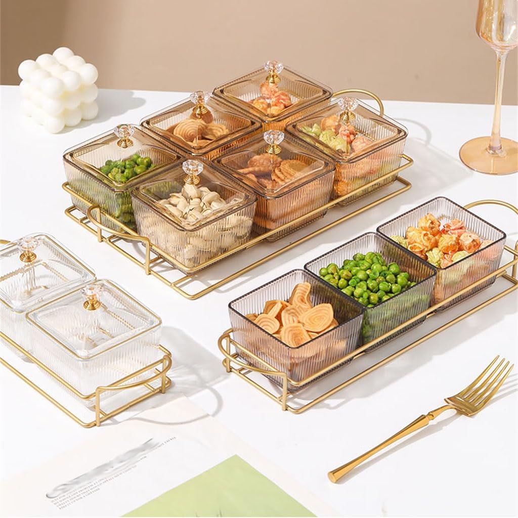 Dry Fruit Plate Household Living Room Coffee Table Candy Box Nut Grid Snack Dish Club