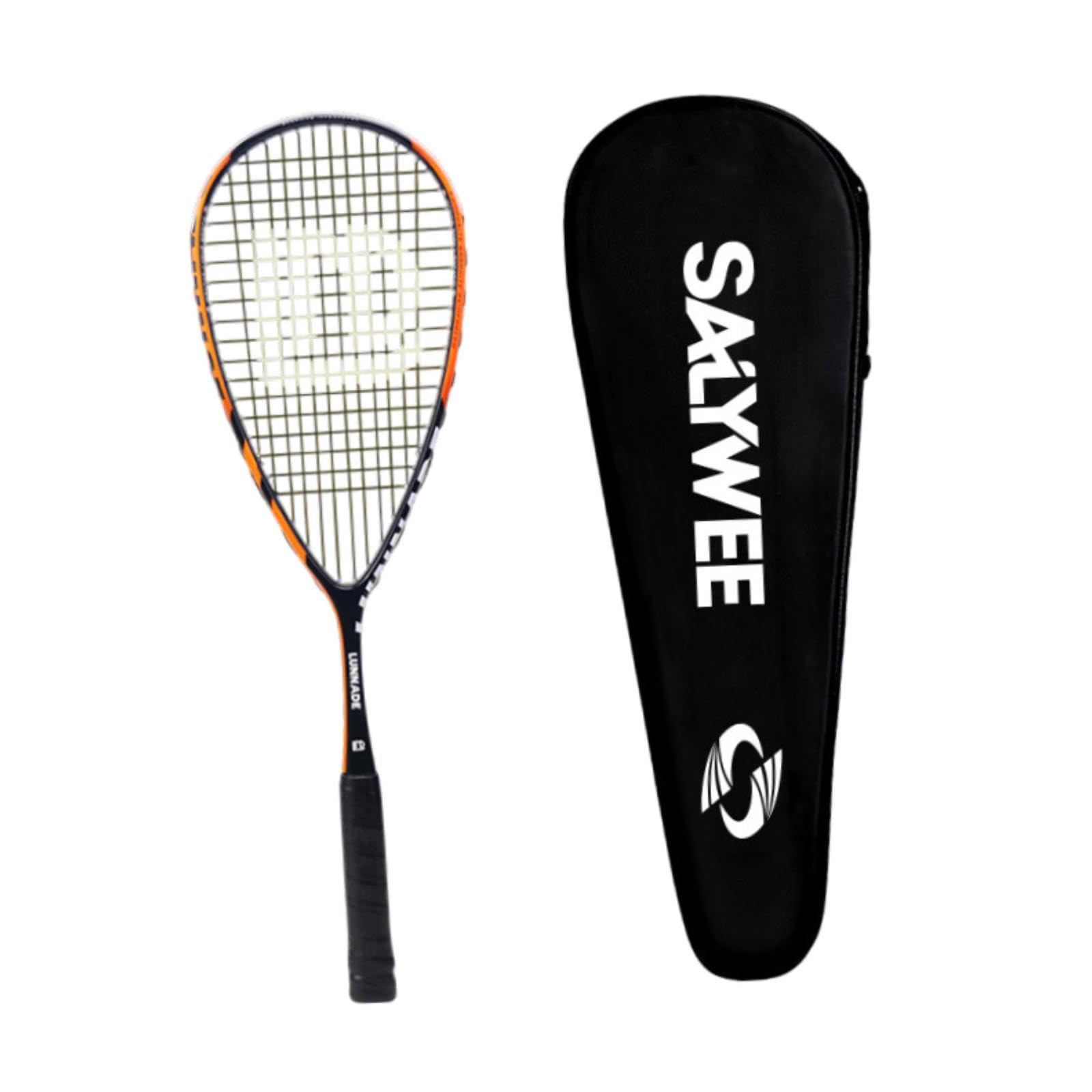 Racchetta da Squash con Telaio in Fibra di Carbonio, Impugnatura Antiscivolo, Racchetta Professionale a Goccia per Principianti.