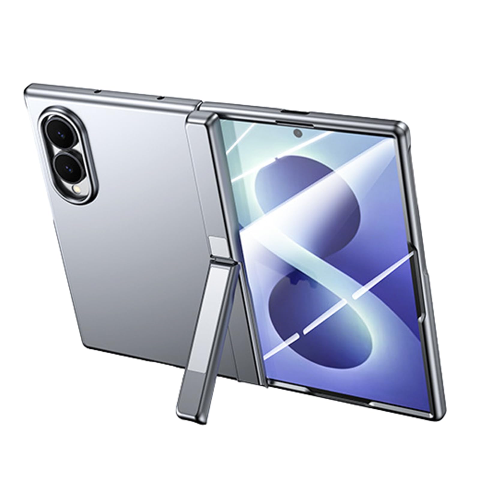 FDUJINH Case for Samsung Galaxy Z Fold 8, Built-In Screen Protector, Hinge Kickstand Shockproof Cover One-Piece Slim Shell
