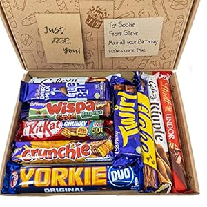 Chocolademand Cadeau – Gepersonaliseerde Geschenkdoos met chocoladerepen voor elke verjaardag. Geweldig chocoladegeschenk in een chocoladedoos met ecospelthema. brievenbus cadeau of cadeau verpakt om direct te verzenden (10 bars)