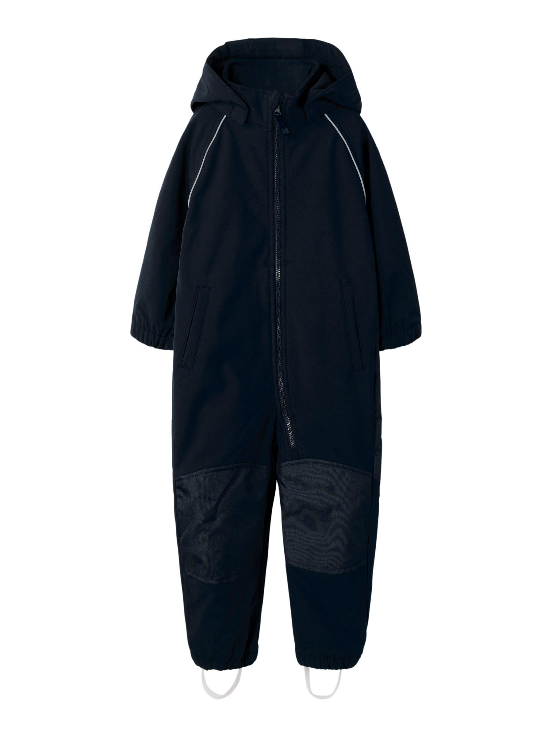 NAME IT Boy's NMNALFA Softshell Suit Solid FO NOOS Rain Suit, Dark Sapphire, 110