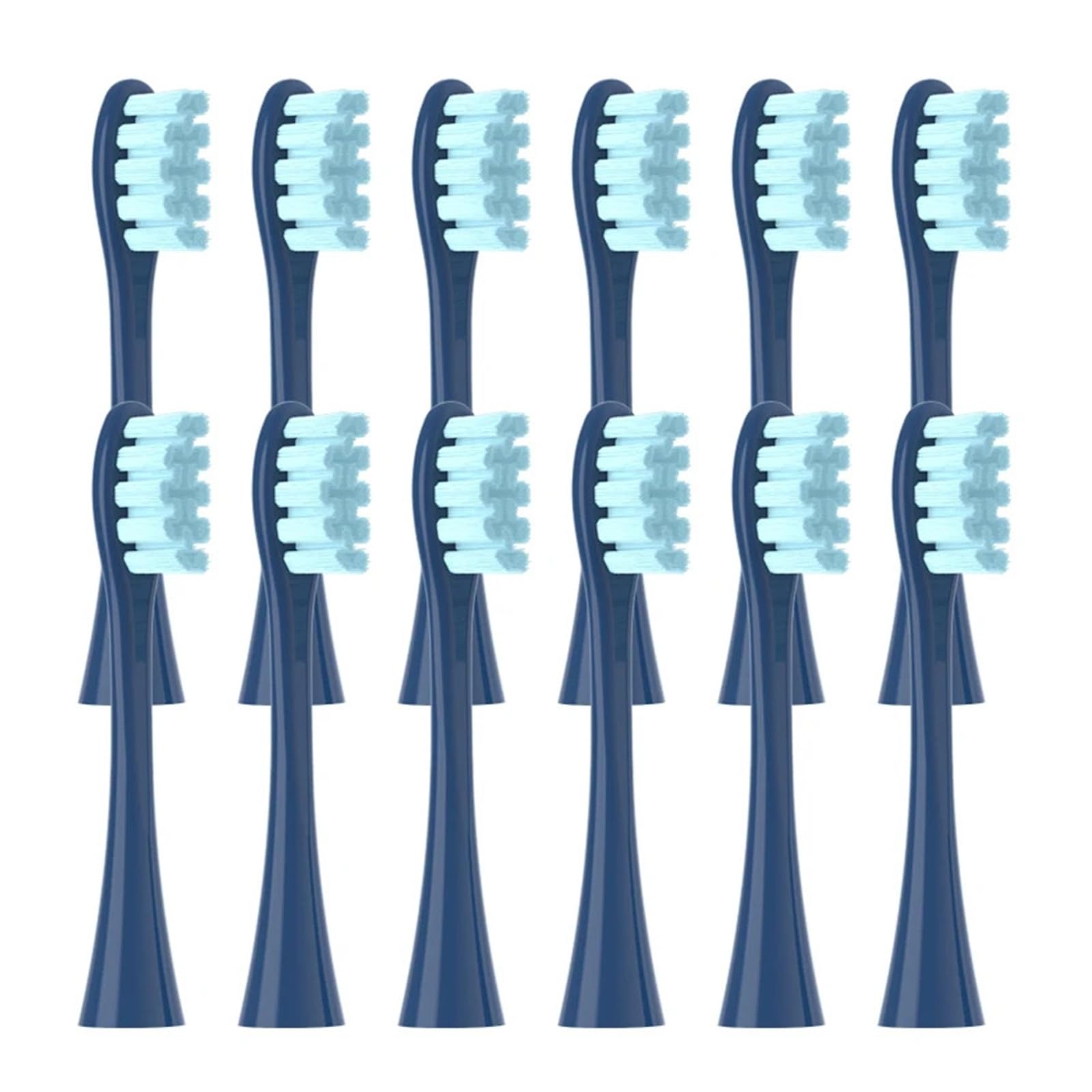 12PCS Replacement Brush Heads Compatible for Oclean X/X PRO/ Z1/ F1/ One/Air 2 /SE Sonic Electric Toothbrush Soft Bristle Nozzles(12pcs Blue)