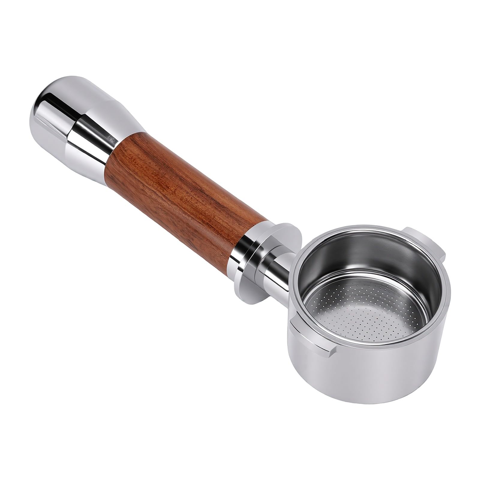 Portafiltro de 51 Mm con Cuerpo de Acero Inoxidable y de Madera de