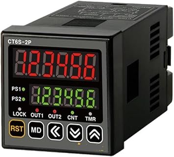 CT6S-2P2T Counter/Timer, LED, 6-Digit, PNP Or NPN Input, 2 Preset, Prescale Value Setting, 2 Relay SPST2a 250VAC 5A