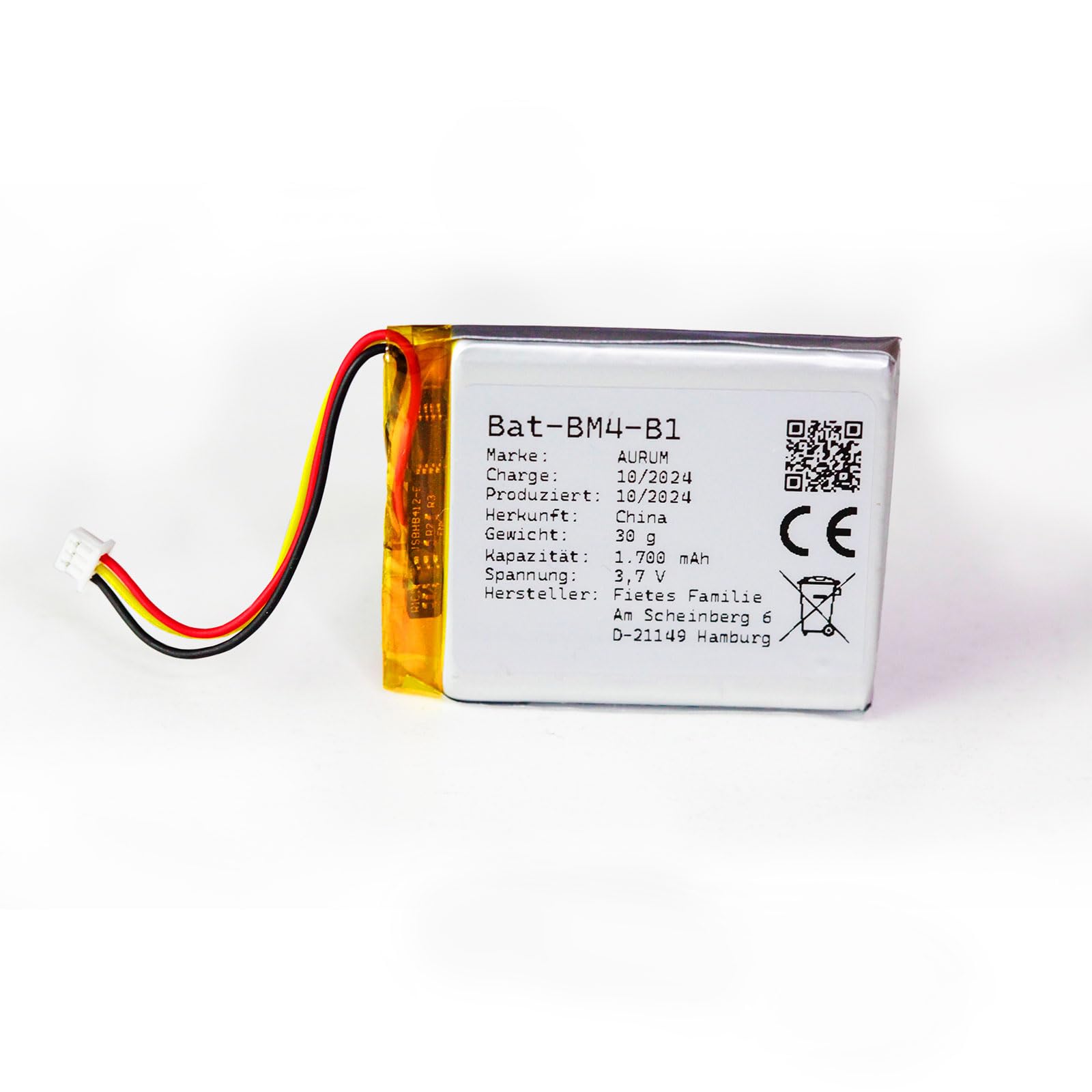 AURUM Batteria compatibile con JSLBtech Video Babyphone