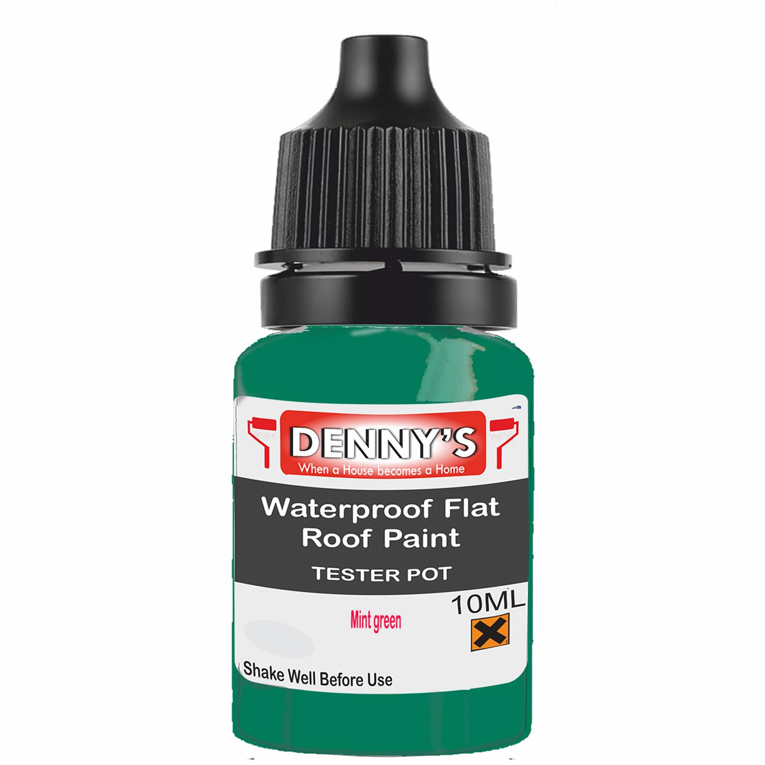 SCOOBYS PAINTS BACK IN THE MIX Chlorinated Rubber Flat Roof Paint – Waterproof Roof Sealer & Leak Repair Coating, Quick Drying, High Adhesion (Mint green, 10ML Tester Bottle)