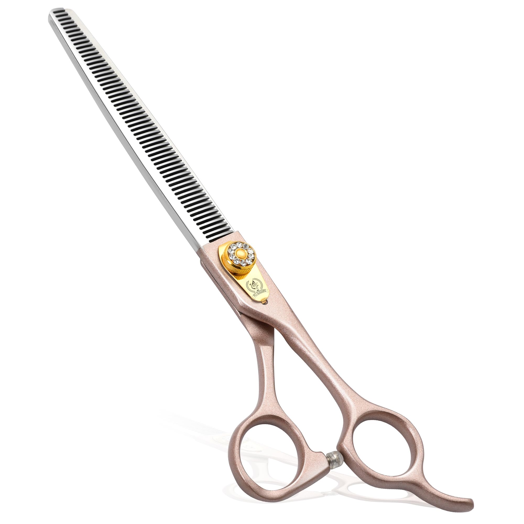 Ciseaux à effiler professionnels pour chien et chat - 19,2 cm - Ciseaux de toilettage pour animaux domestiques - 440C - Ciseaux à effiler pour chiens - 50/56 dents
