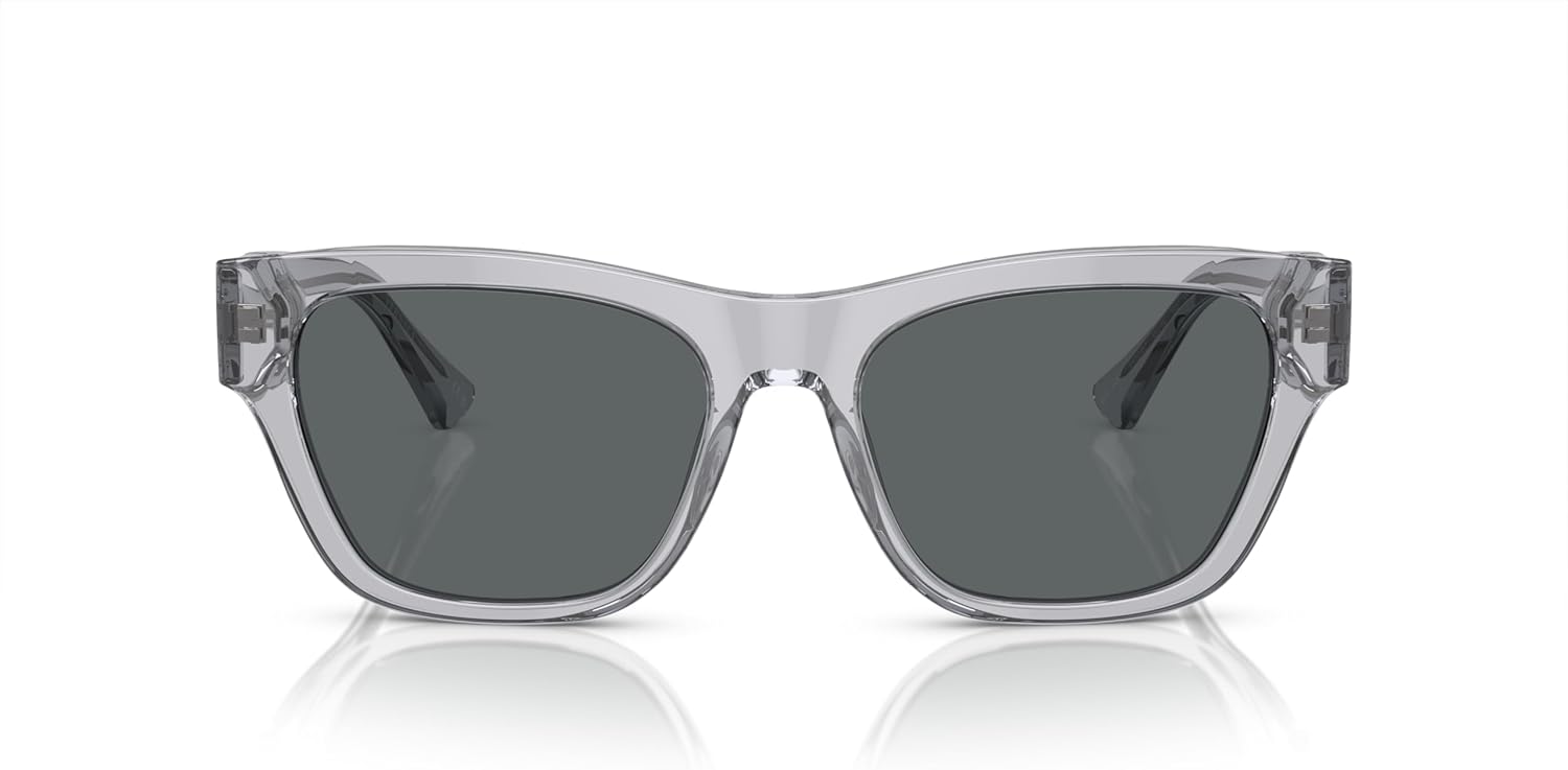 Versace Man Sunglasses Havana Frame, Dark Grey Lenses, 55MM