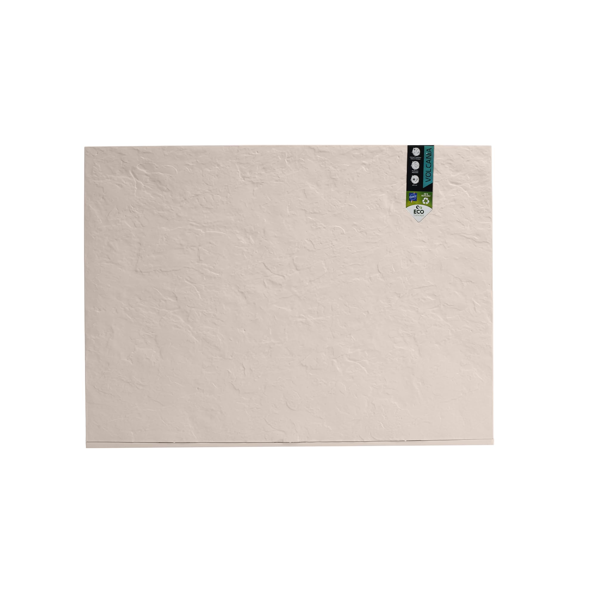 EDA – Muret Loft XL Volcania 63 L – Decoración imitación Piedra – Doble Pared – Zona de retención de Agua – 99 x 29 x 78 cm – Beige Piedra