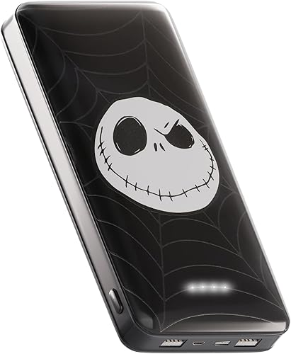 Miniatura 8 de Disney Tim Burton's The Nightmare Before Christmas Jack Skellington - Cargador de teléfono portátil compatible universal con puerto de carga USB,