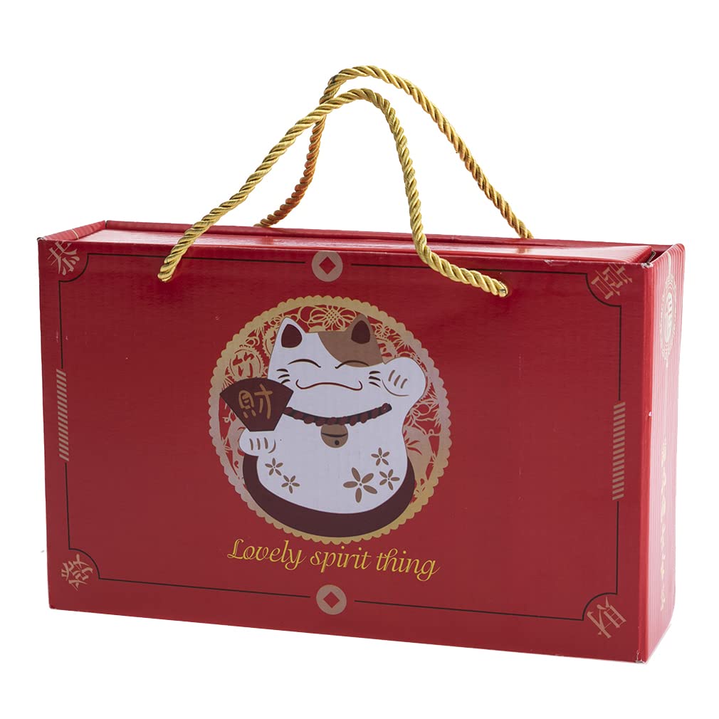 lachineuse - Cofanetto pasto giapponese - Design Maneki Neko - Gatto portafortuna - 2 ciotole per riso e bacchette - Duo Gourmand - Decorazione giapponese - Idea regalo Giappone Asia …