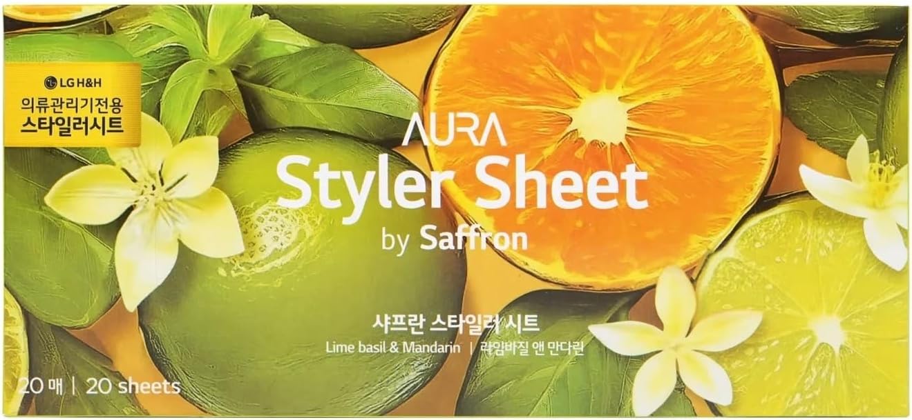 Styler Aroma Sheet Replacement Fragrance Sheets, Fresh Scent Clothing Care Accessory for Styler, 20 Sheets (Pear & Fressia)