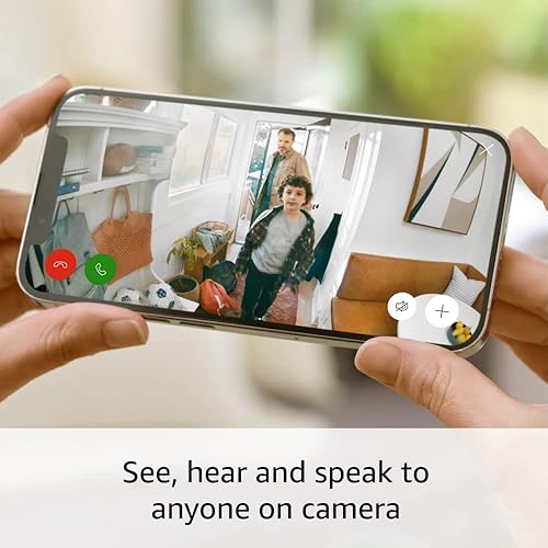 Miniatura 3 de Nueva cámara de interiores Ring Indoor Cam, Blanco con timbre Ring Video Doorbell Wired