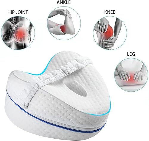 Miniatura 9 de Vertdens Almohada de piernas, almohada de rodilla para dormir de lado, viene con una funda de almohada de repuesto valorada en $10, almohadas de