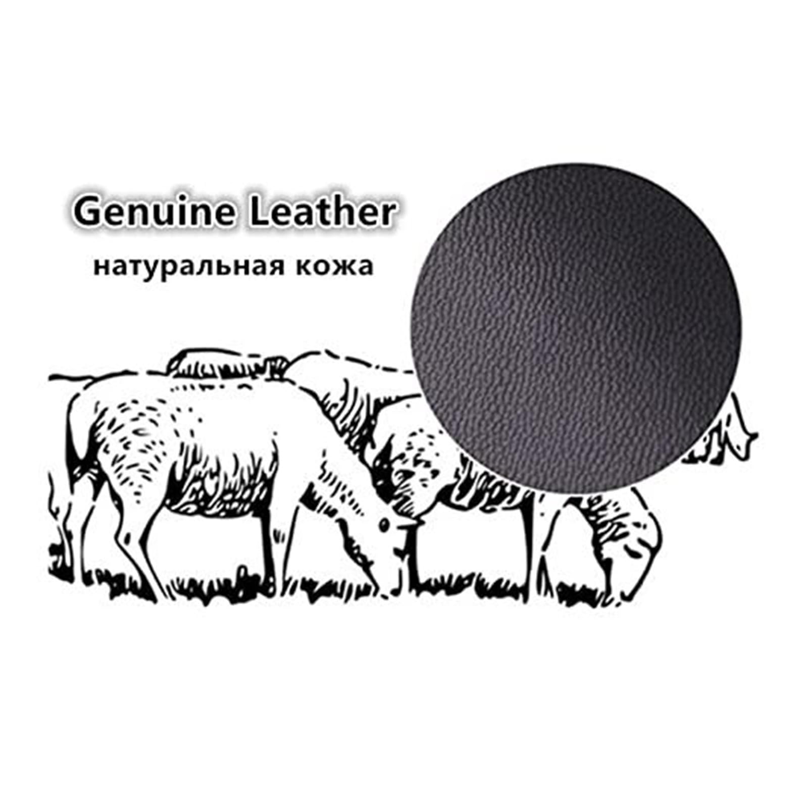 Adjustable Genuine Leather Flat Cap for Men - Warm Autumn Winter Hat (Black, 55-56cm)