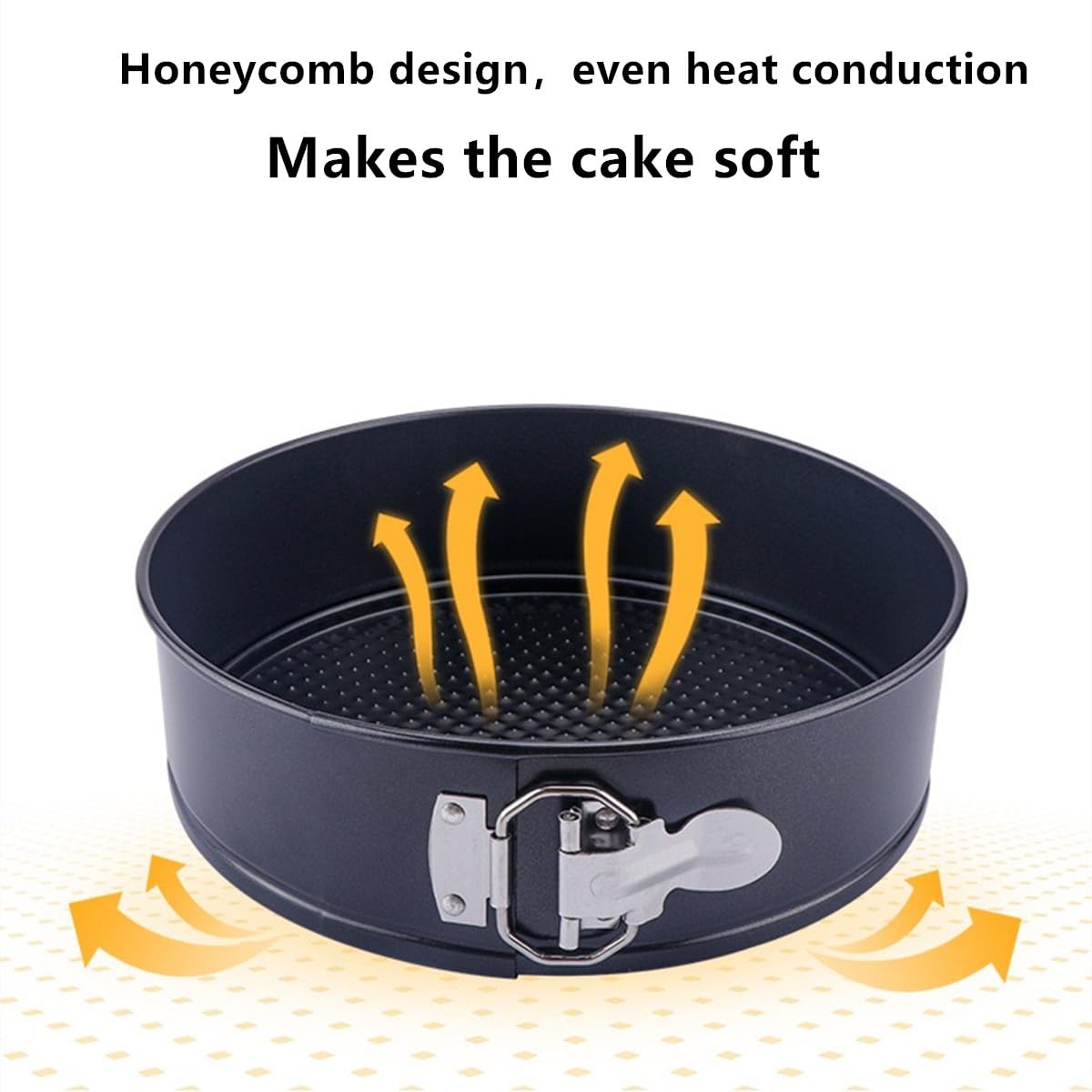 Springform - Molde para tarta de queso con parte inferior extraíble, antiadherente, a prueba de fugas, para tarta de queso (negro, 7, 8, 9 pulgadas)