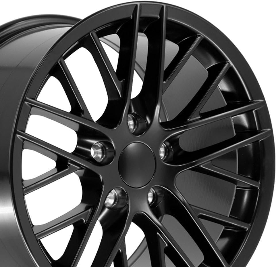 OE Wheels CV08A 17 Inch Rim Fits Corvette C6 ZR1 Style 5x120.65 17x9.5 Satin Black - Hollander 5402 (1)