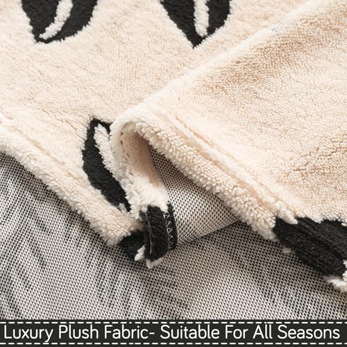 Image of HOKIPO Luxury Plush Sofa Cover Throw for 2 Seater Sofa | Soft Sofa Throw for Complete Sofa Protection, 'Noirea Series' Butterfly Garden (180x250 cm) (AR-6652-D7)