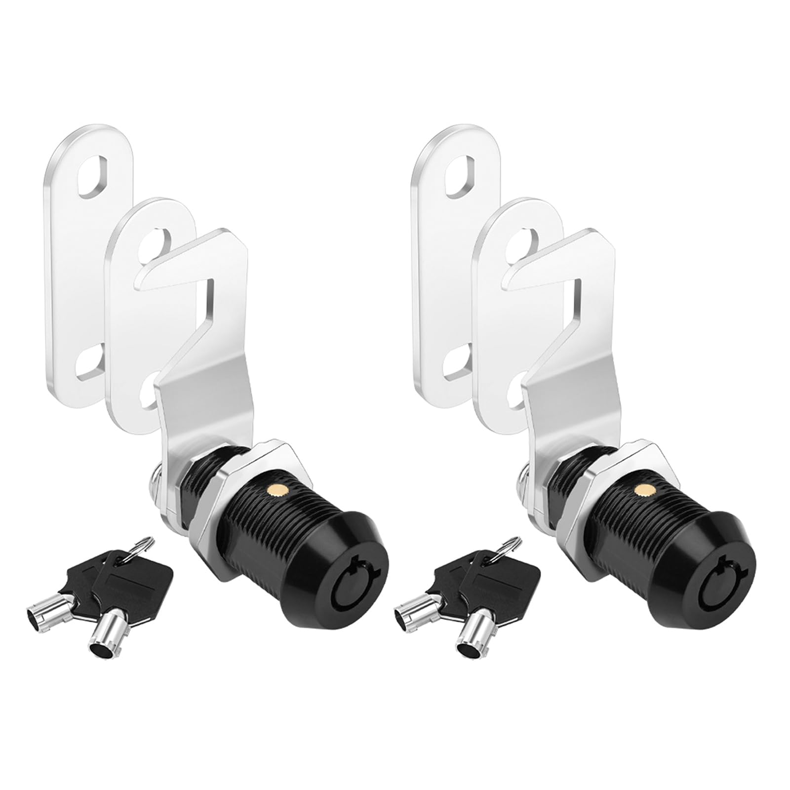 2pcs Secure Tool Box Locking Mechanism Steel Cabinet Security with Hook Cams Keyed Alike Locks Multipurpose Set Security Cams Locks