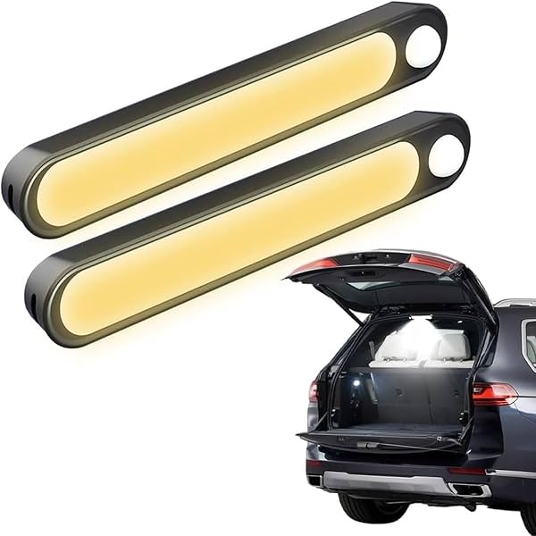 2 luces LED para baúl de Kia Seltos 1G 2021-2026 | Portátiles magnéticas con sensor de movimiento para iluminación brillante, luz automática para baúl