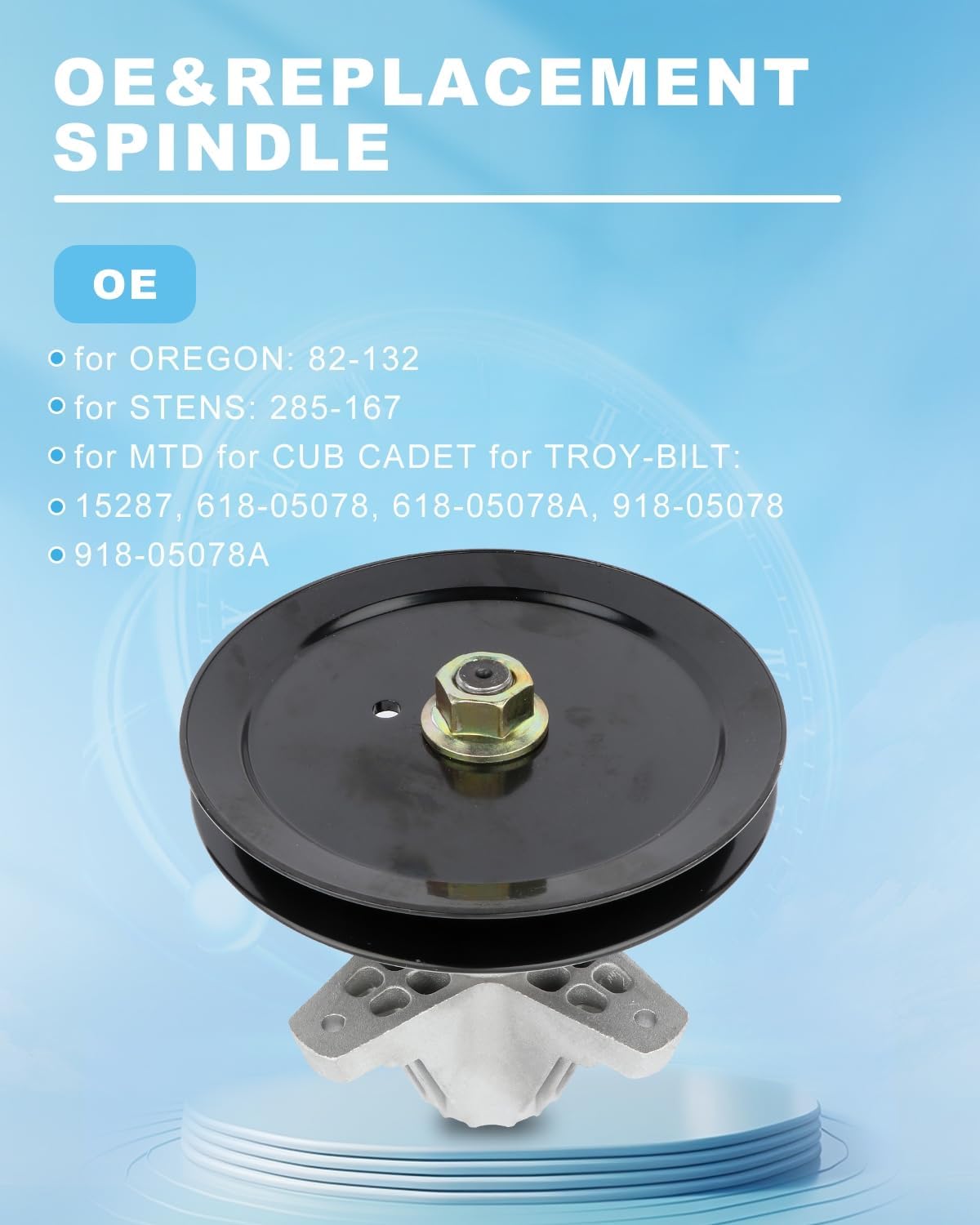 ACEBRI 918-05078 618-05078 Spindle Assembly for Mtd for Cub Cadet 46 inch Deck Parts 15287 618-05078A 918-05078A Mower Spindle for Cub Cadet RZT-L46 RZT-S46 for Oregon 82-132 for STENS 285-167 2 Pack