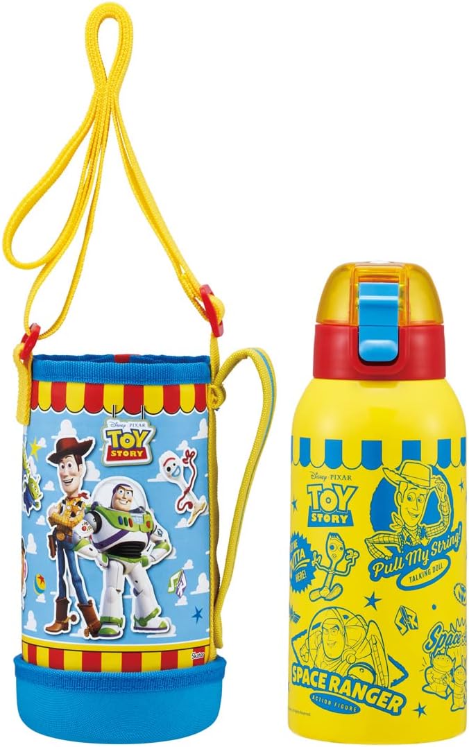 Skater KSTCH6-A Disney Toy Story Water Bottle, 20.3 fl oz (600 ml), Cover Included