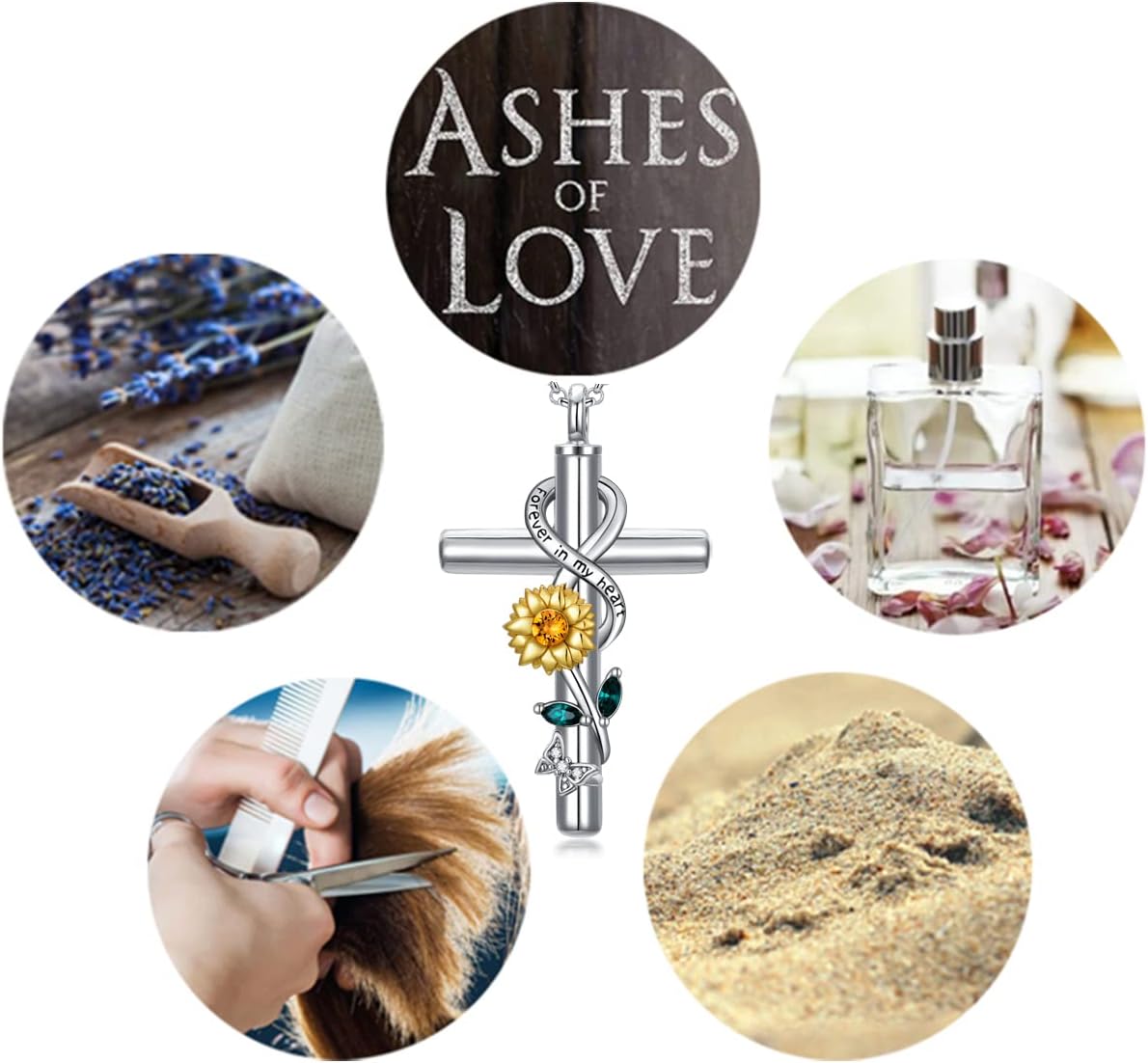 Cross Urn Necklace for Ashes 925 Sterling Silver Cremation Jewelry with Funnel Filler Kit Ashes Necklace for Human Women Girl Pets - Image 6