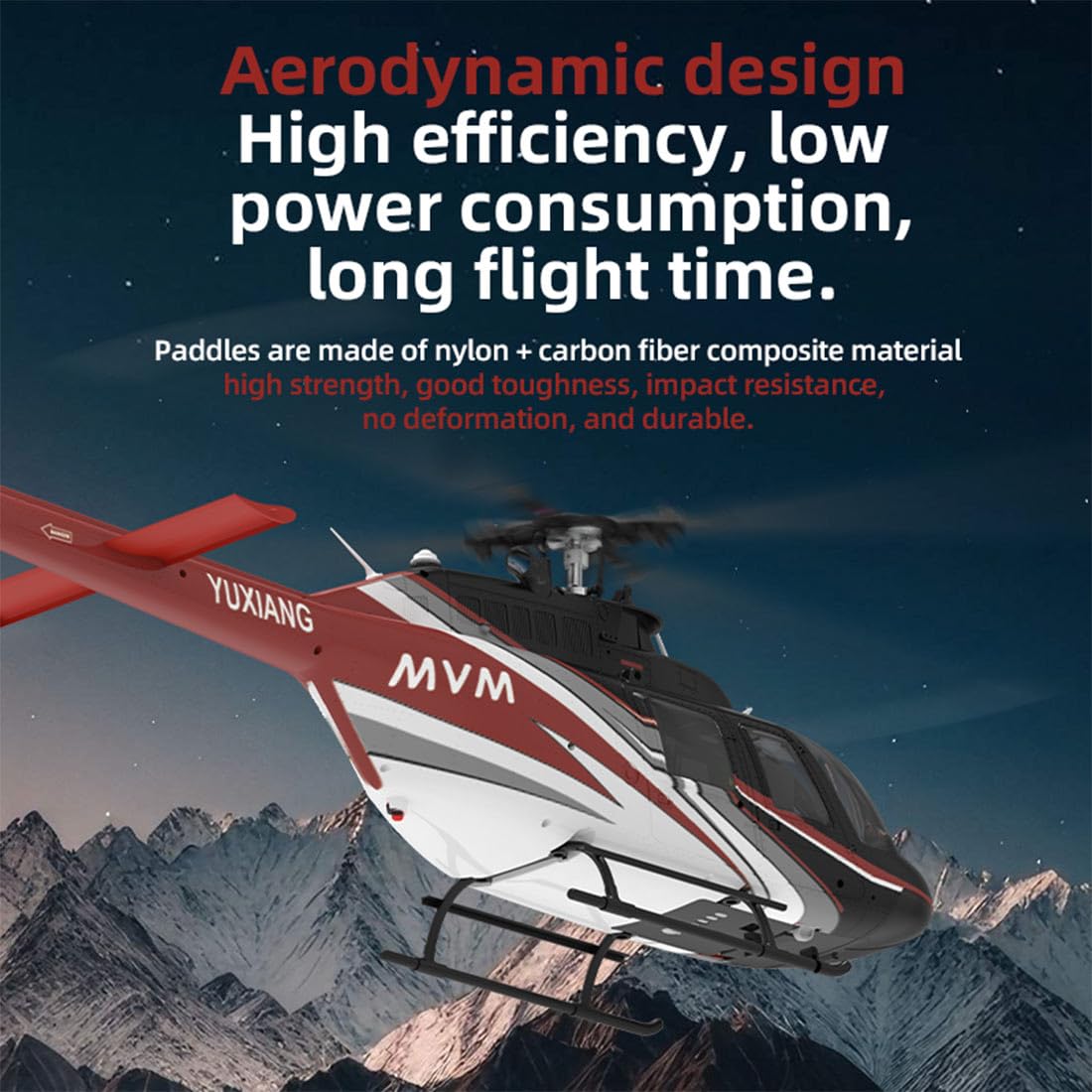 YU XIANG F08 Bell 206 RC helikopter, skala 1/27 2,4 G 6CH bezszczotkowy, model 3D/6G Flybarless z optycznym pozycjonowaniem przepływu, 6-osiowy żyroskop i jednoprzyciskowy odwrócony lot, prezent dla