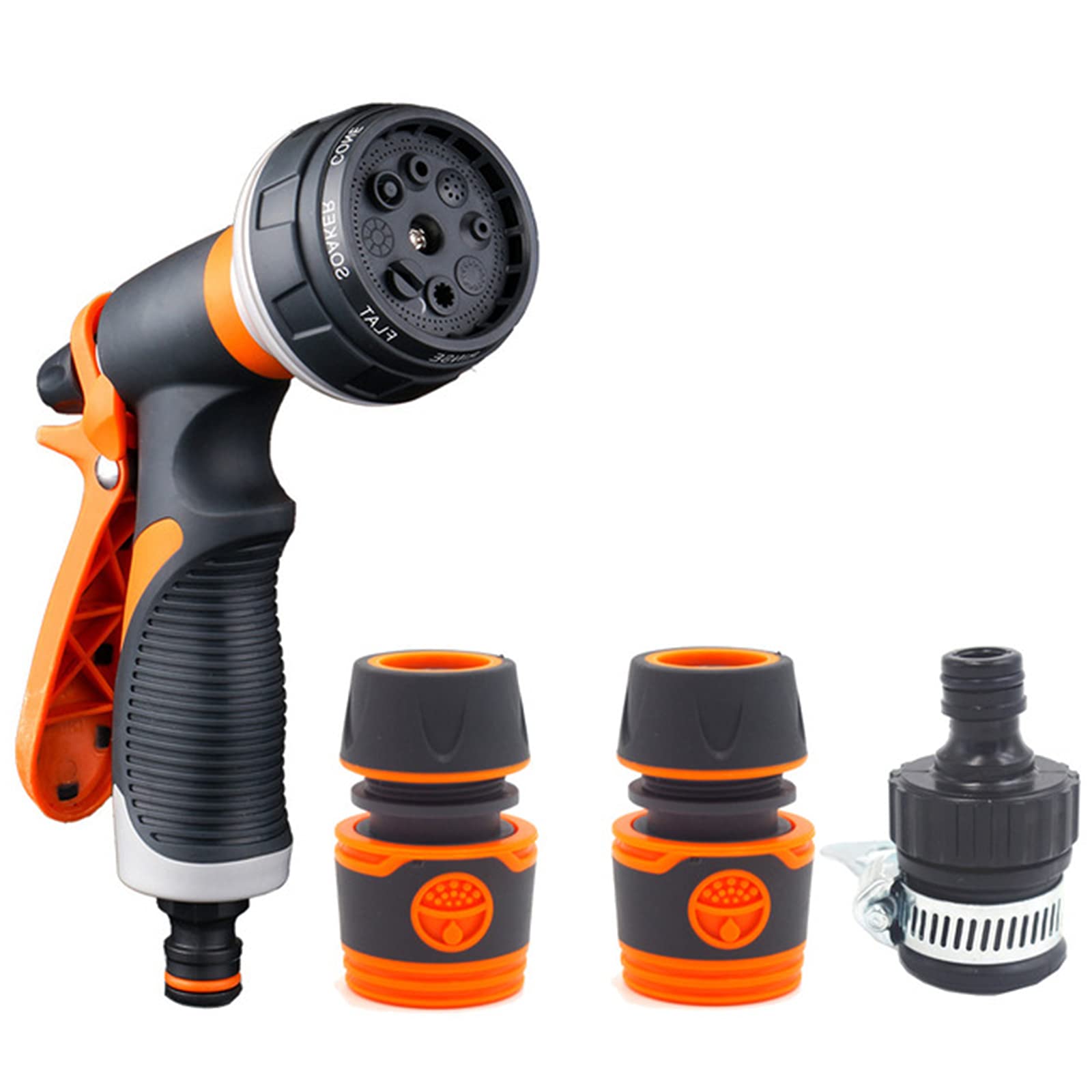 Pistola Manguera Jardin, 8 Modos Pistola De Riego Pistola Pulverizadora para Manguera De Jardín Ajustable para Lavado De Coches, Riego De Jardines, Baño De Mascotas, Limpieza Casas