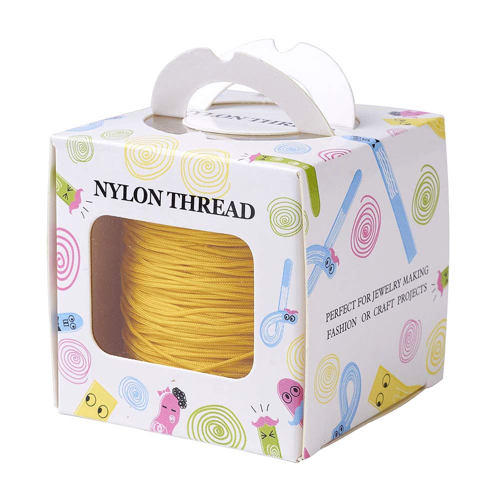 PandaHall Filo di nylon intrecciato da 0,8 m a filo di nylon cinese annodato filo di seta imitazione per Shamballa Macramè per la fabbricazione di braccialetti (acquamarina
