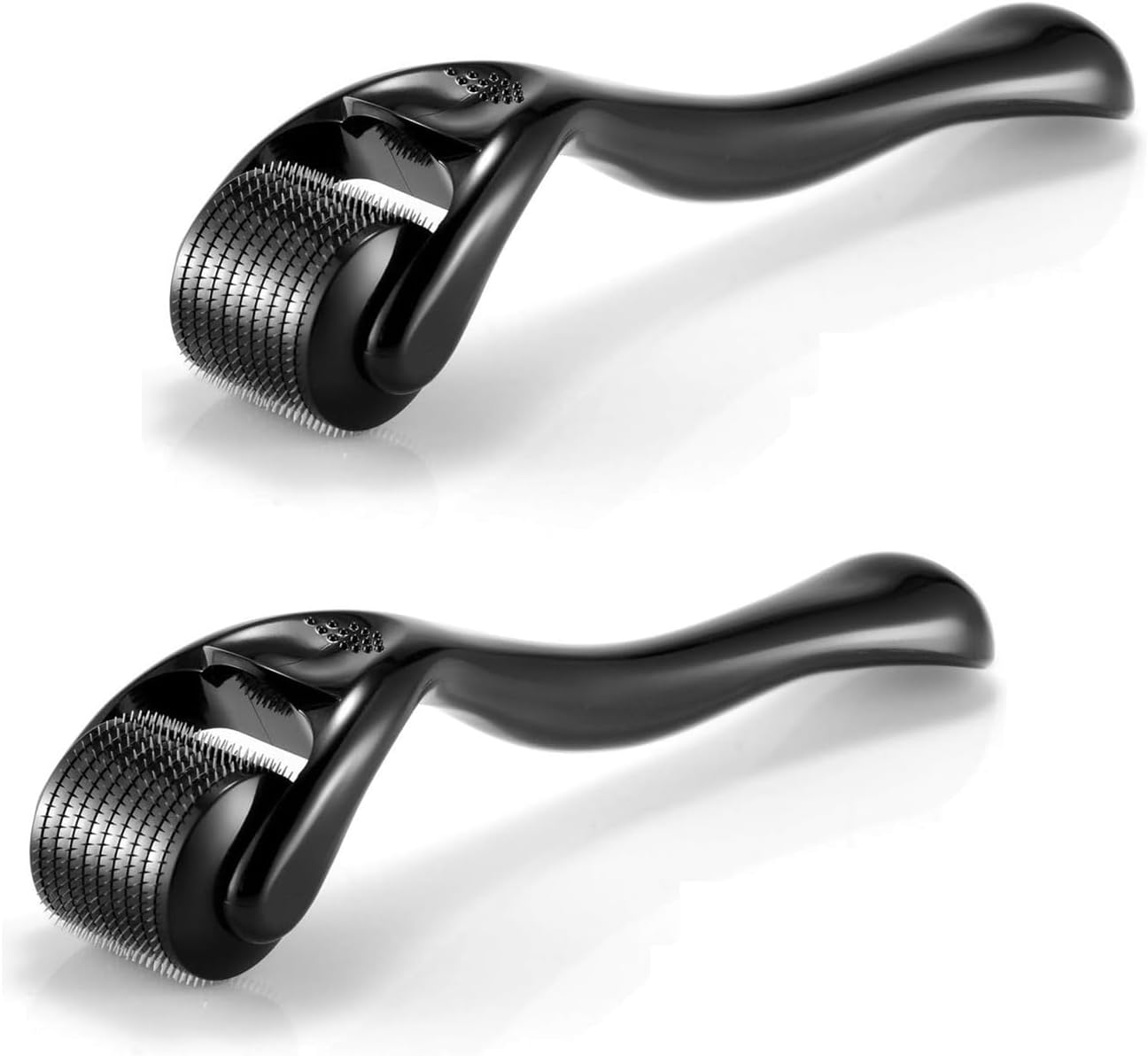 Dermaroller 0.5 mm and 0.75 mm Microneedling Roller Hair Beard Roller Hair Roller Hair Loss Micro Needle Roller for Skin and Hair Care for Men and Women Pack of 2