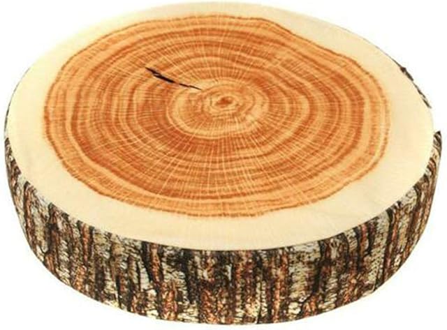 XQWR Creative Natural Wood Design Tree Trunk Log Cushion Soft Chair Cushion Pillows Gift Home Sofa (1#)