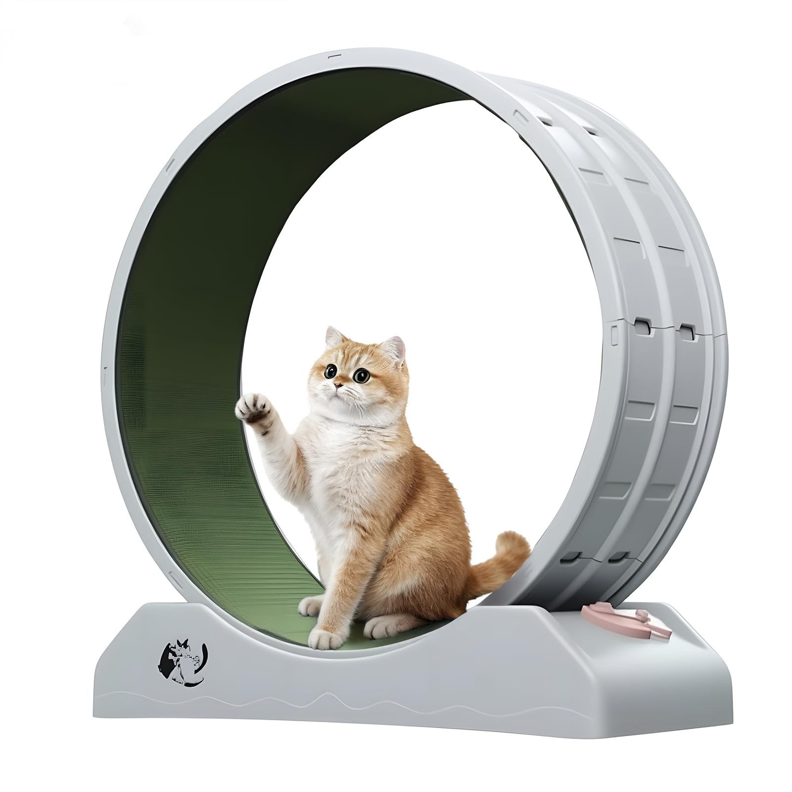 SUJOSAJU Vet- Recommended Cat Exercise Wheel Indoor Training Treadmill with Non- Slip Runway& Safety Lock Mechanism