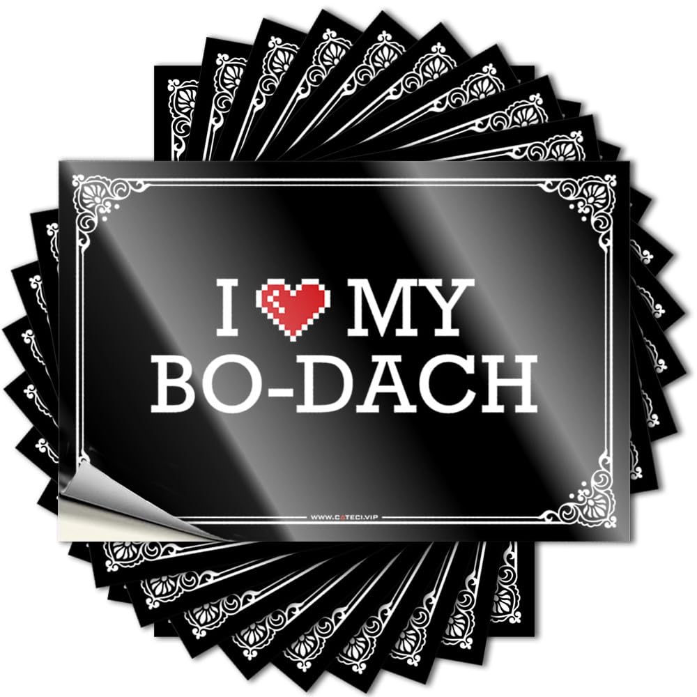 Fzfn Colour Quote Grunge Vinyl Sticker | I Love My Bo-Dach Bookish For Western Use(6X9cm)